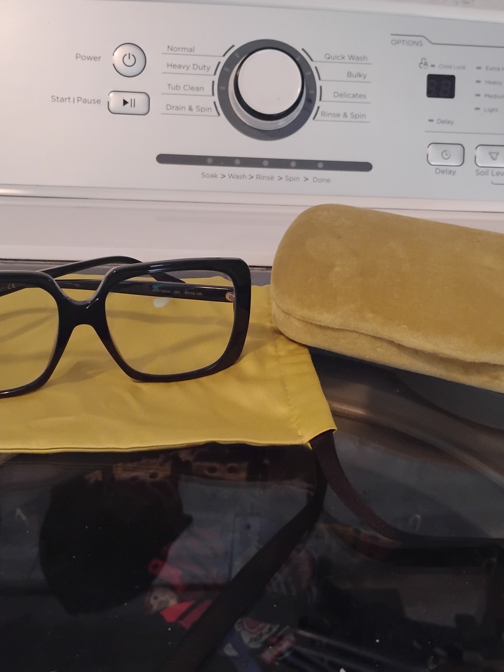 Gucci Black Women's Square Eyeglass Frames - Picture 2 of 5